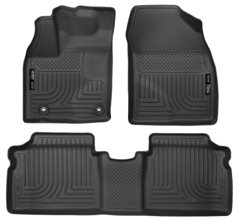 Toyota Prius Plug-in Floor Liners - Front + Rear - Husky Liners - WeatherBeater - Black - 2012